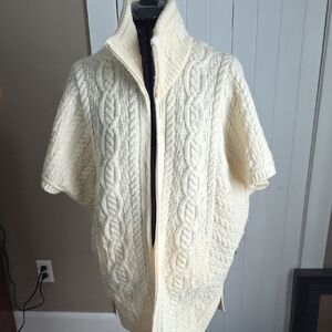 Cozy Cream Cable Knit Poncho